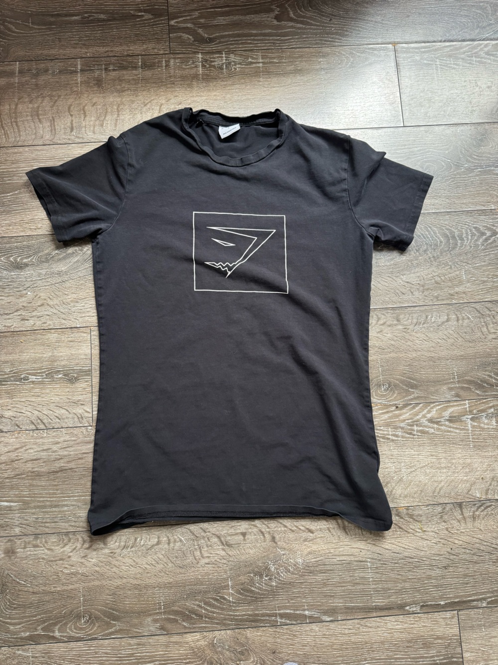Gymshark Black T-Shirt with White Box Logo